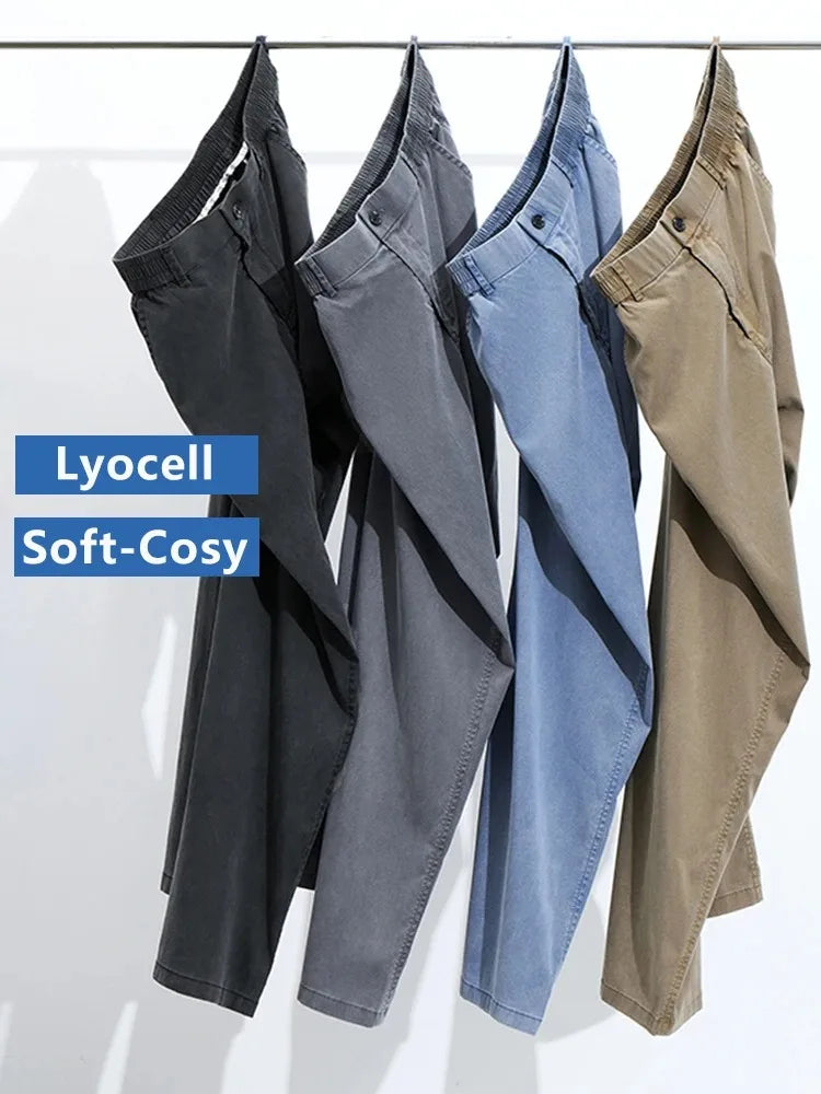 Men’s Ultra-Thin Baggy Jeans – Soft & Breathable Lyocell Straight-Leg Pants - Style Heaven