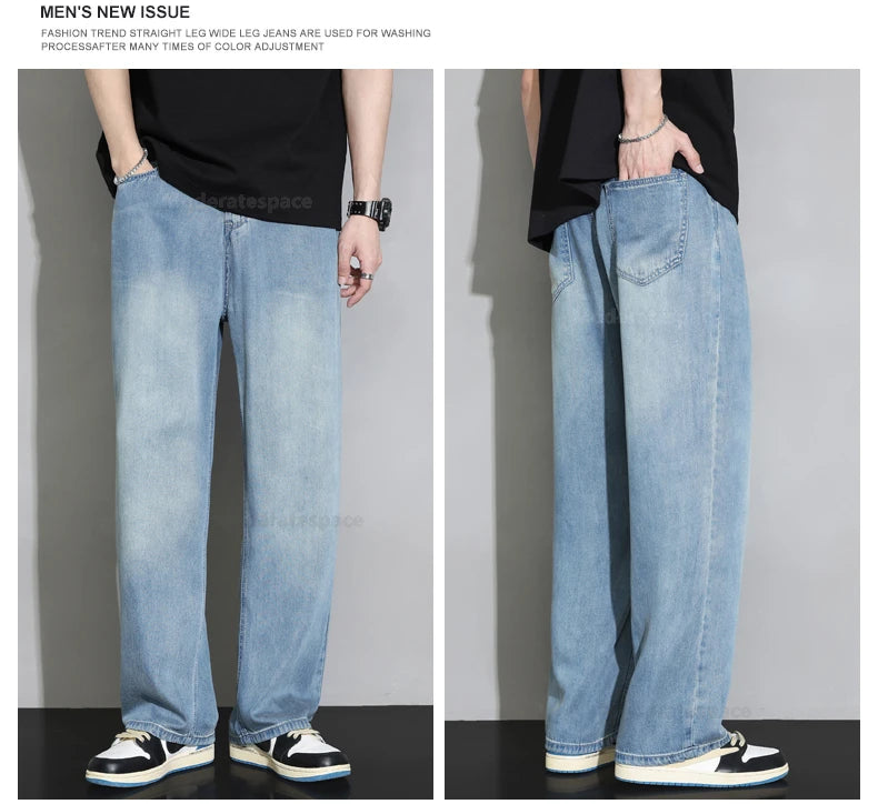 2025 Men’s Soft Baggy Vintage Jeans – Spring/Summer Streetwear Denim Style Heaven