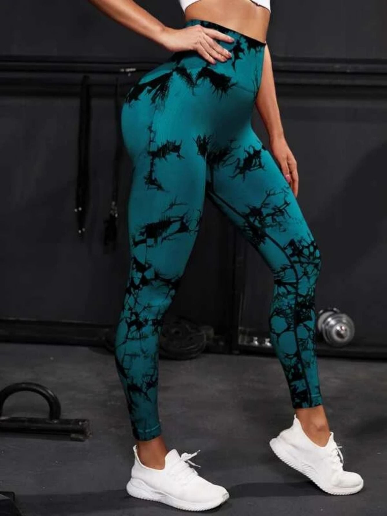 Seamless High-Waist Tie-Dye Leggings for Women – Fitness Sports Running Yoga Pants with Hip Lifting Elastic Knitting Style Heaven
