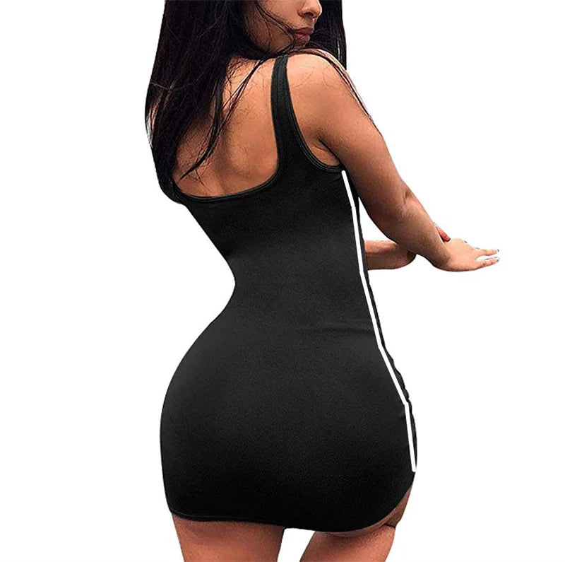 Summer Women Casual Sheath Dress – Spaghetti Strap Sleeveless Slim Fit Dress Style Heaven