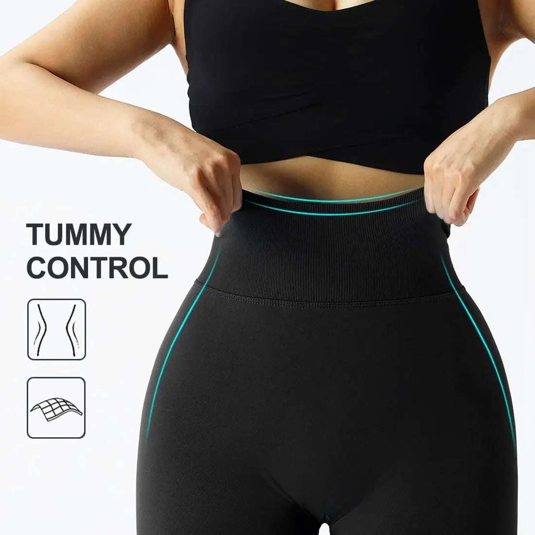 Knitted Seamless Fitness Leggings – High Waist Push-Up Yoga Pants – Women’s GYM Pants for Peach Buttocks & Tummy Control Style Heaven