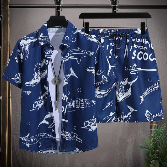 Men’s Hawaiian Beach Set – Short Sleeve Shirt & Shorts | Casual Summer Vacation Outfit - Style Heaven