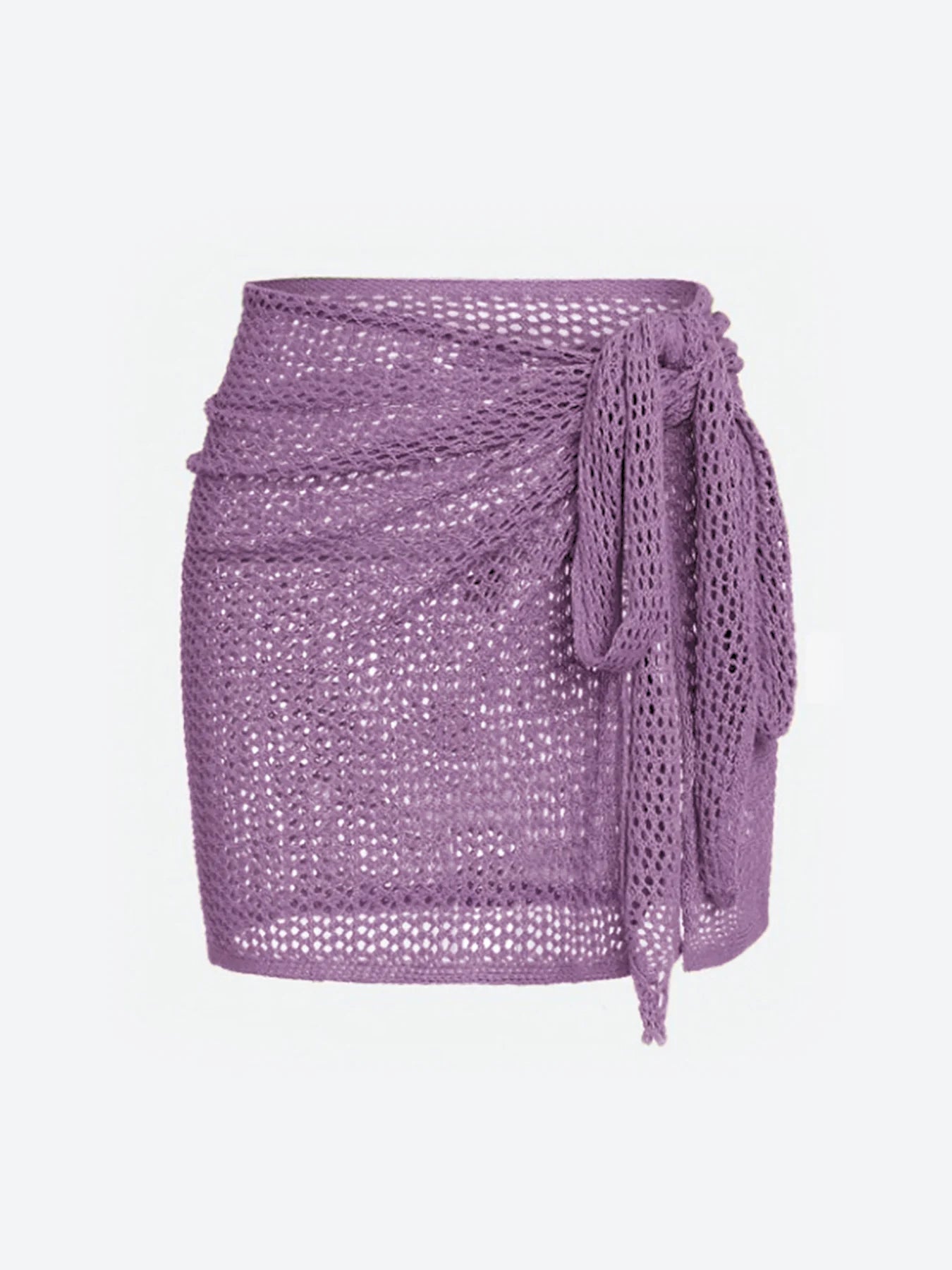 Women’s Knitted Short Skirt with Hollow Straps and Slit – Sexy Beach Cover-Up Shirt for Summer Style Heaven