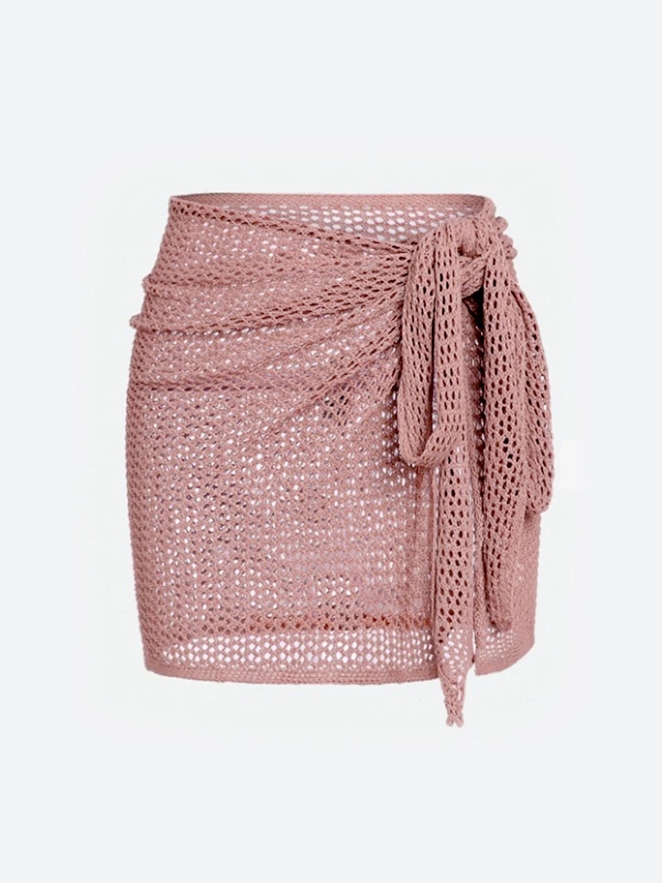 Women’s Knitted Short Skirt with Hollow Straps and Slit – Sexy Beach Cover-Up Shirt for Summer Style Heaven