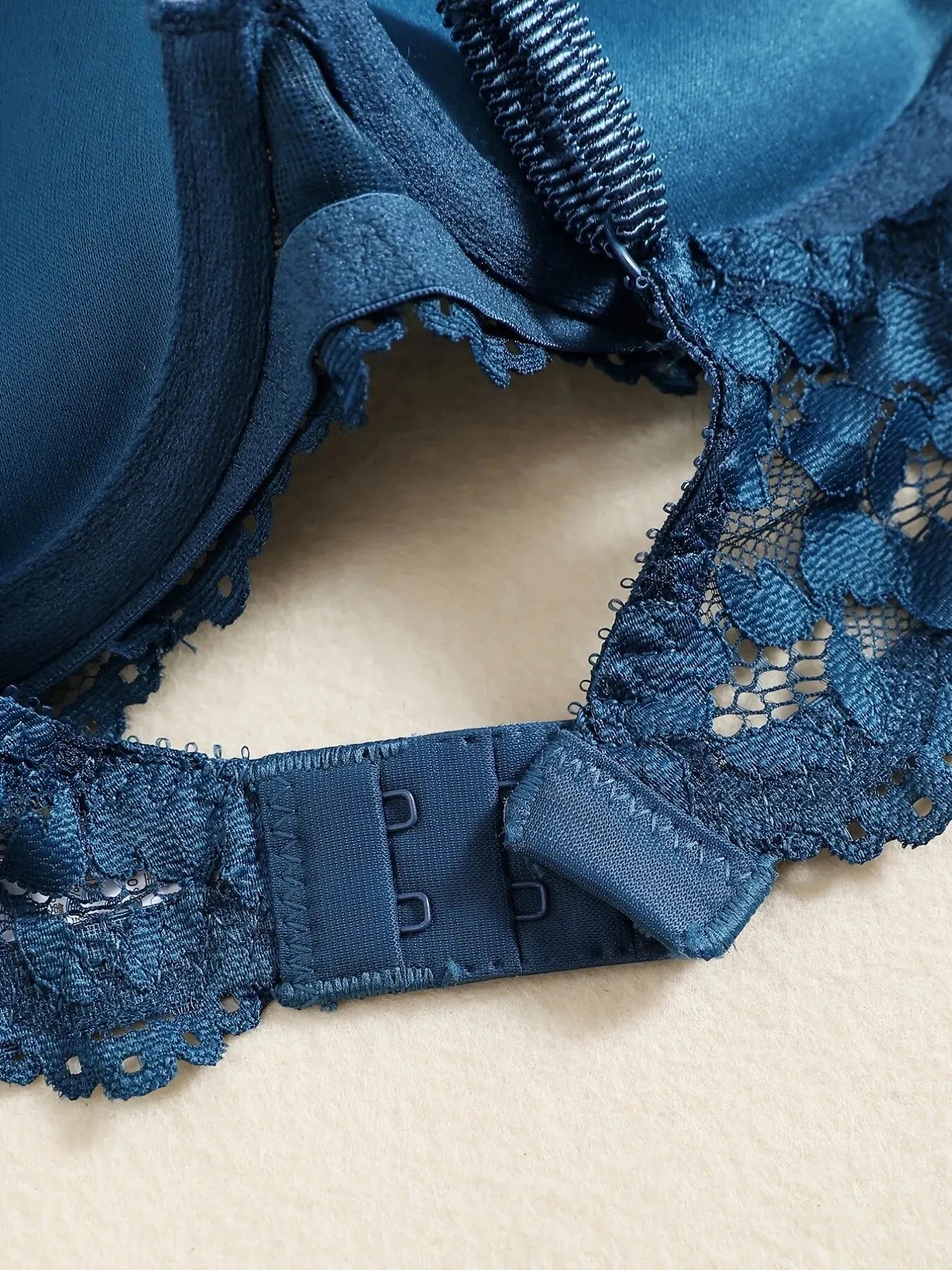 Elegant Lace Embroidery Lingerie Set – Push-Up Bra & Sheer Panty, Breathable Fabric, Perfect for Valentine's Day Style Heaven