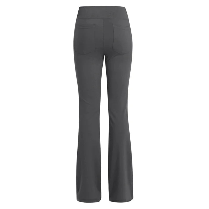 Elegant Women's Palazzo Pants – High Waist Flared Wide-Leg Killer Trousers for OL (Office Lady) Career Wear Style Heaven
