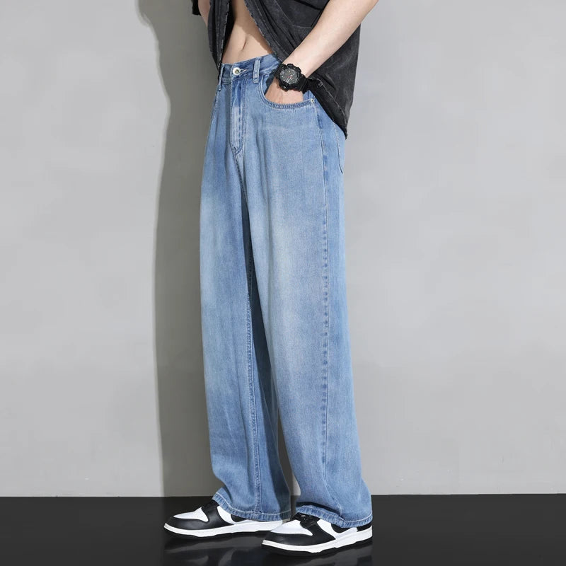 2025 Men’s Soft Baggy Vintage Jeans – Spring/Summer Streetwear Denim Style Heaven