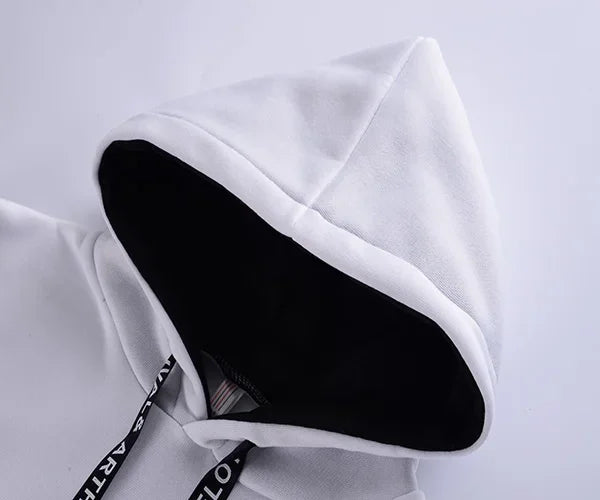 Mens Tracksuit Warm Hooded Sweatshirt+Sweatpants 2 Pcs Sets Winter High Quality Black White Top Or Pants Casual Jogging Clothing Style Heaven