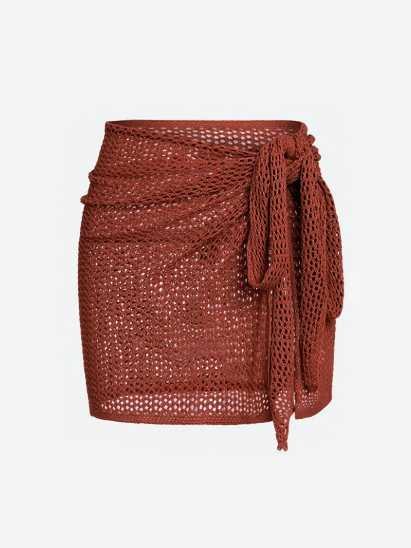 Women’s Knitted Short Skirt with Hollow Straps and Slit – Sexy Beach Cover-Up Shirt for Summer Style Heaven