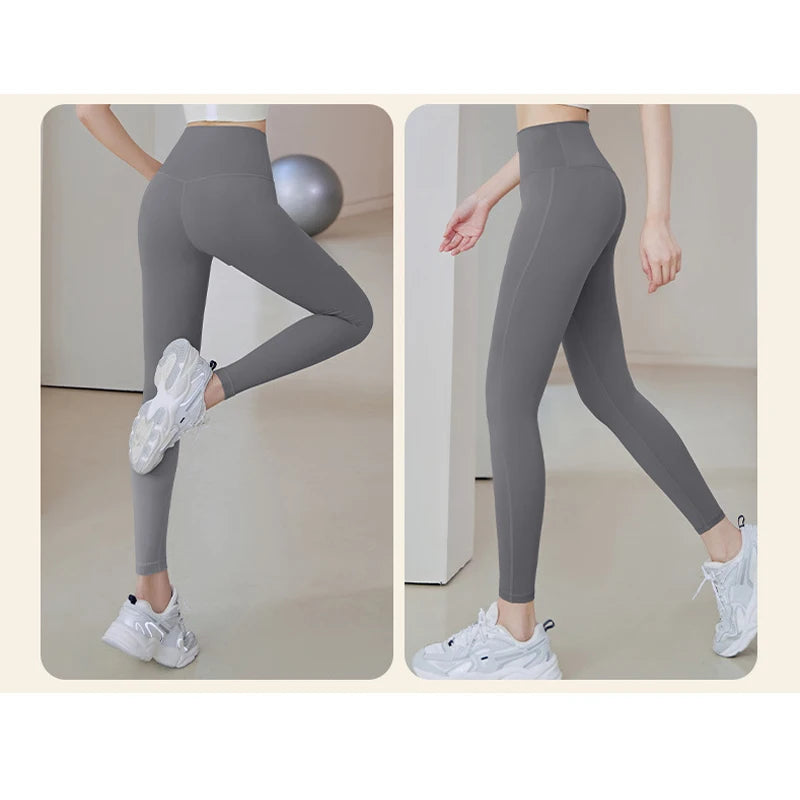Ribbed High-Waisted Yoga Pants – Seamless Fitness Leggings for Women – Tummy Control Running & Training Tights Style Heaven