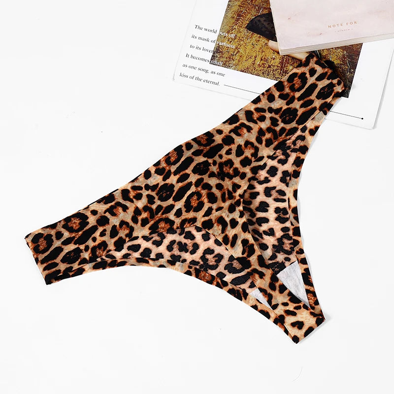 3-Pack Seamless Leopard Thongs – Sexy & Breathable T-Back Panties Style Heaven