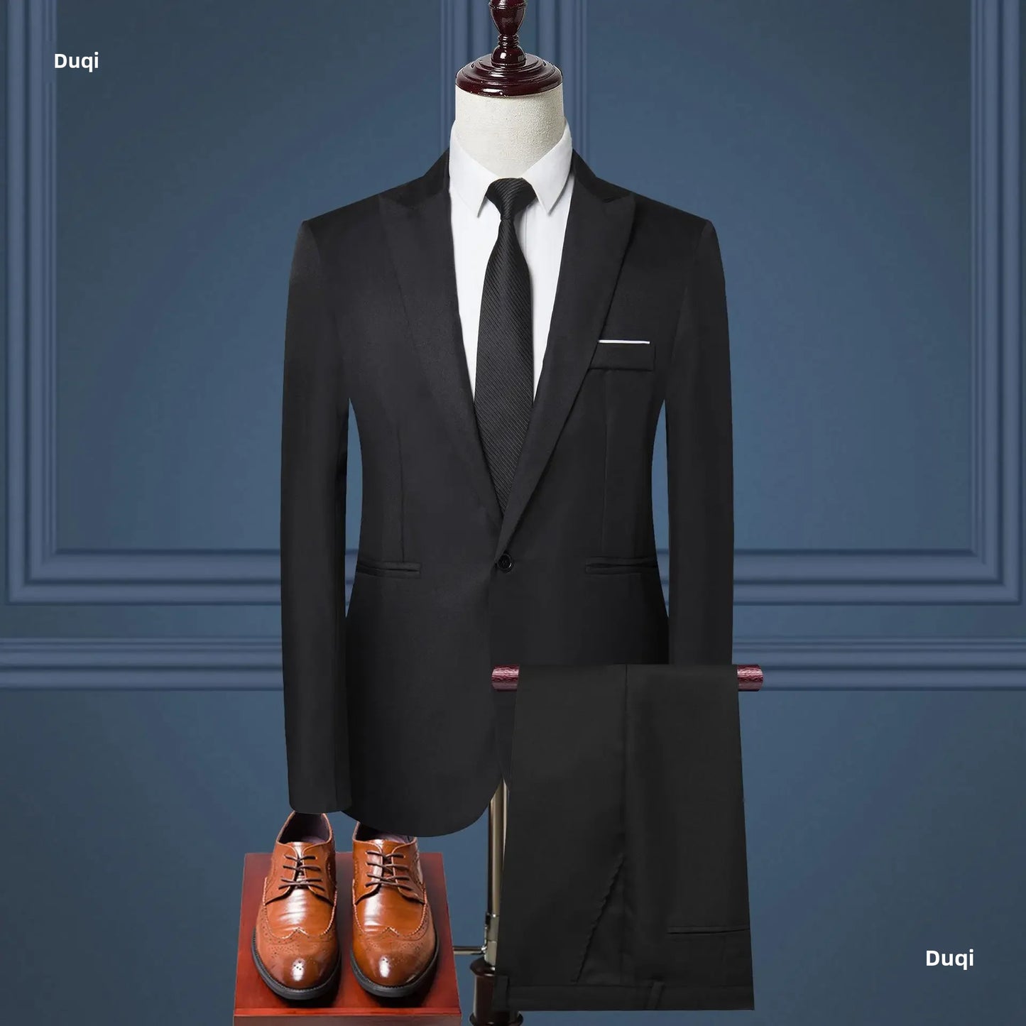 Men’s Korean-Style Slim Fit Business Suit – 2-Piece Professional Tuxedo Set - Style Heaven