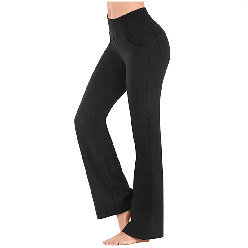 Elegant Women's Palazzo Pants – High Waist Flared Wide-Leg Killer Trousers for OL (Office Lady) Career Wear Style Heaven