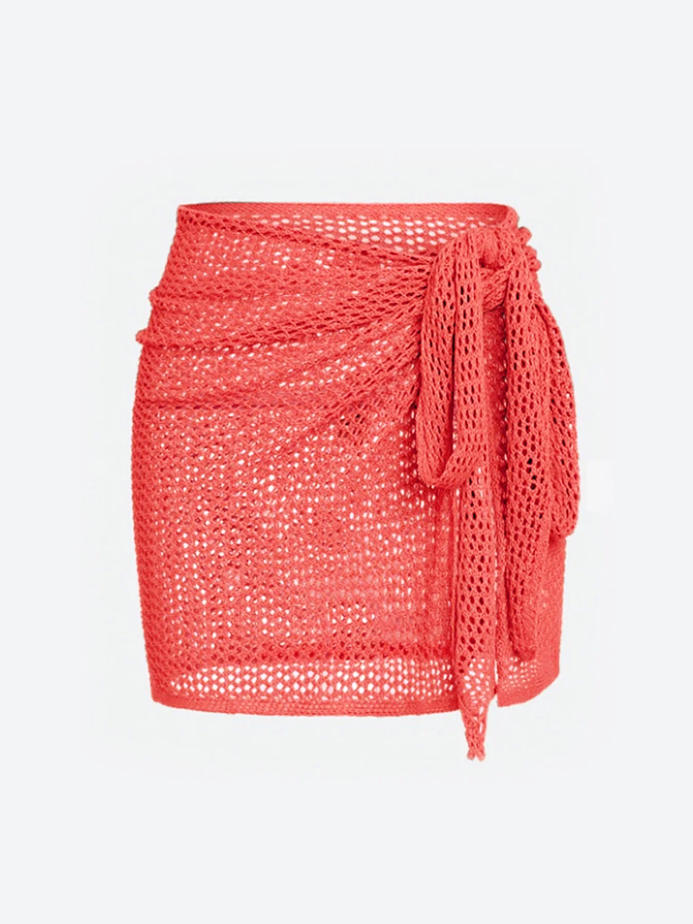 Women’s Knitted Short Skirt with Hollow Straps and Slit – Sexy Beach Cover-Up Shirt for Summer Style Heaven