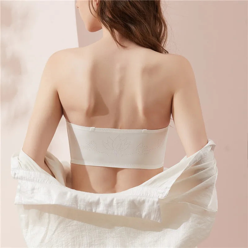 Seamless Strapless Push-Up Bra – Breathable Wireless Tube Top for Women, Invisible Wedding Brassiere Style Heaven