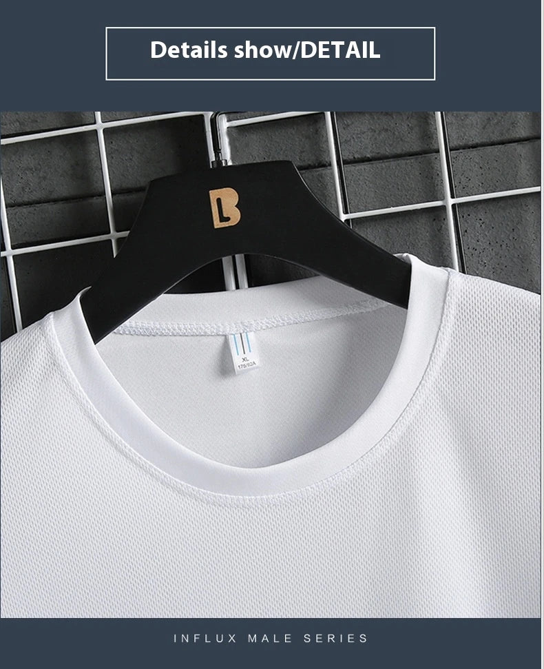 Three-Bar Trendy Men's Sports Set – Smiling Face Print Mesh T-Shirt & Pants Style Heaven