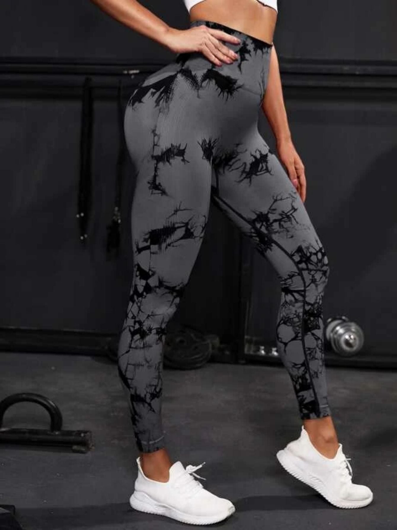 Seamless High-Waist Tie-Dye Leggings for Women – Fitness Sports Running Yoga Pants with Hip Lifting Elastic Knitting Style Heaven