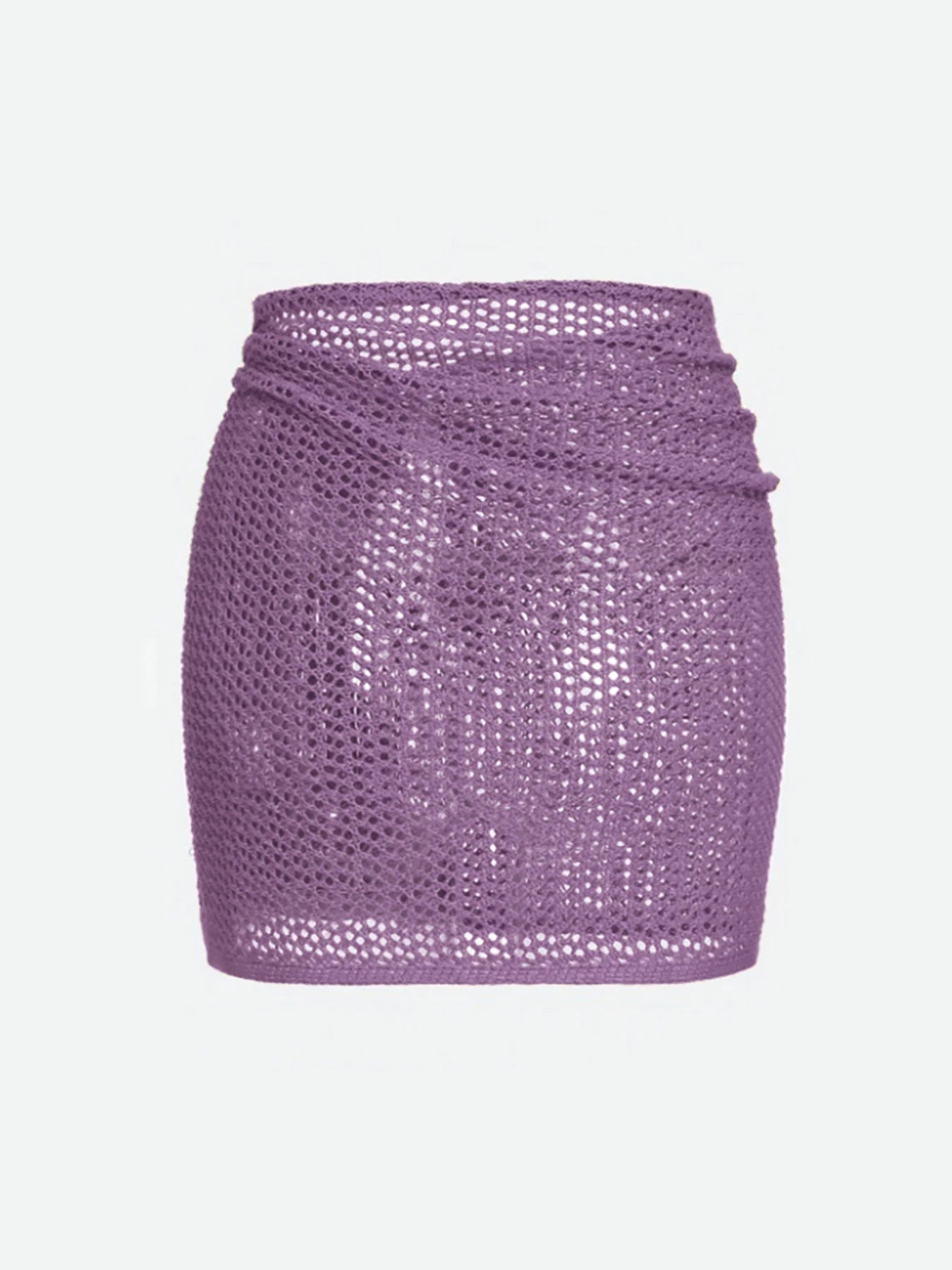 Women’s Knitted Short Skirt with Hollow Straps and Slit – Sexy Beach Cover-Up Shirt for Summer Style Heaven