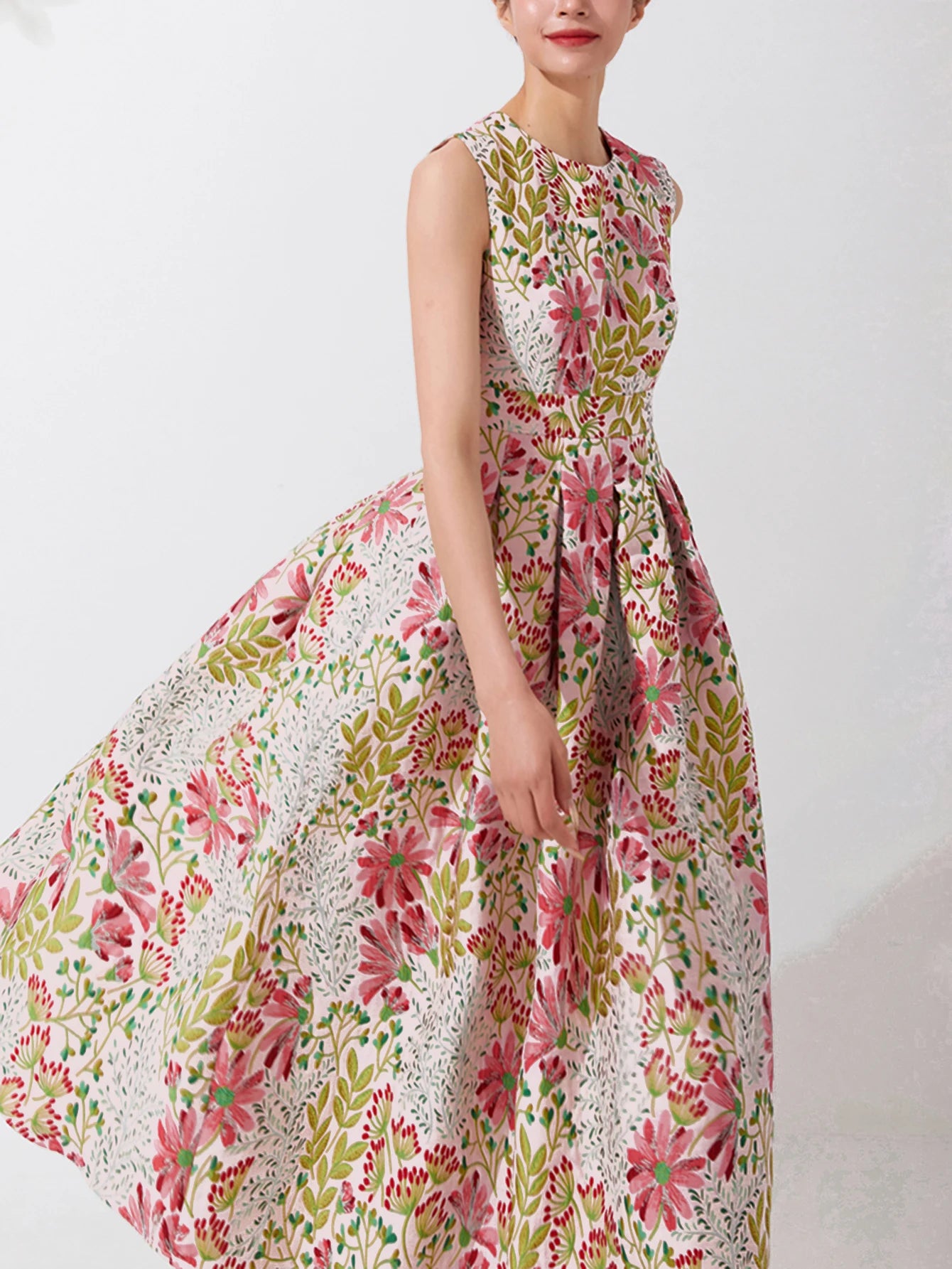 Women’s Summer Vintage Maxi Dress – Elegant Boho Floral Sleeveless Party Dress Style Heaven