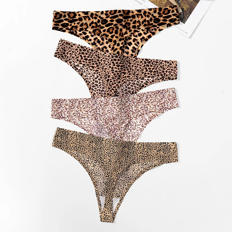 3-Pack Seamless Leopard Thongs – Sexy & Breathable T-Back Panties Style Heaven
