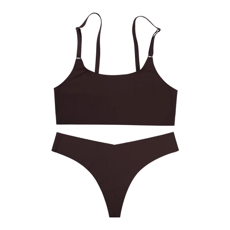 Seamless Ice Silk Bra & Panty Set – Wireless, Ultra-Soft, High-Quality Lingerie for Women Style Heaven