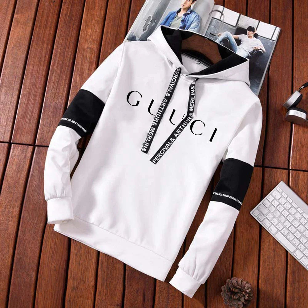 Mens Tracksuit Warm Hooded Sweatshirt+Sweatpants 2 Pcs Sets Winter High Quality Black White Top Or Pants Casual Jogging Clothing Style Heaven