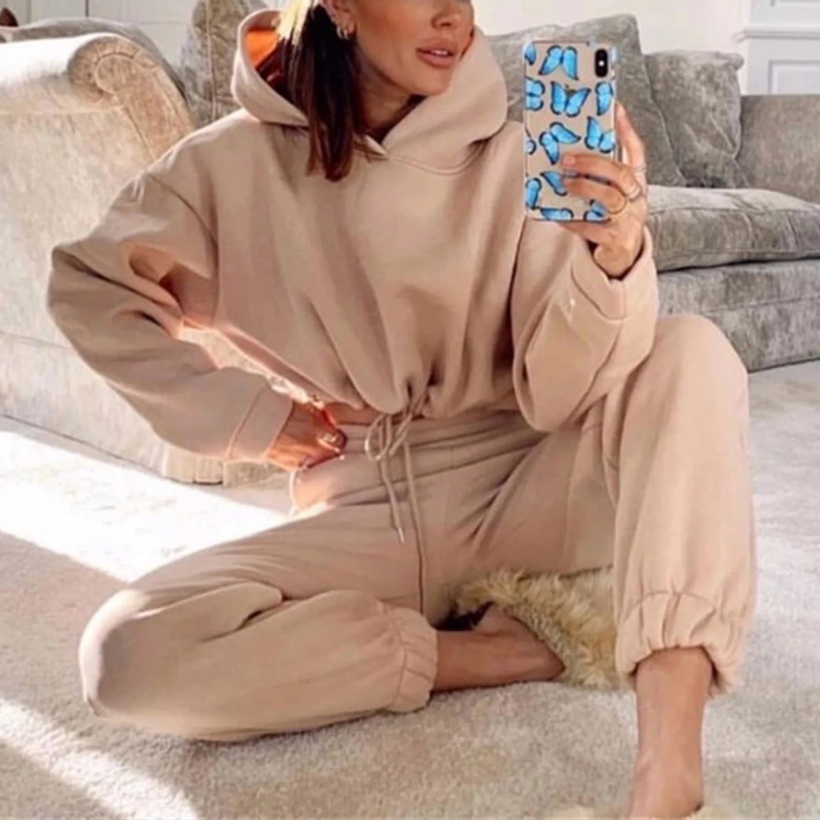 Women’s Long-Sleeve Sportswear Set – Casual Fashion Two-Piece Outfit Style Heaven