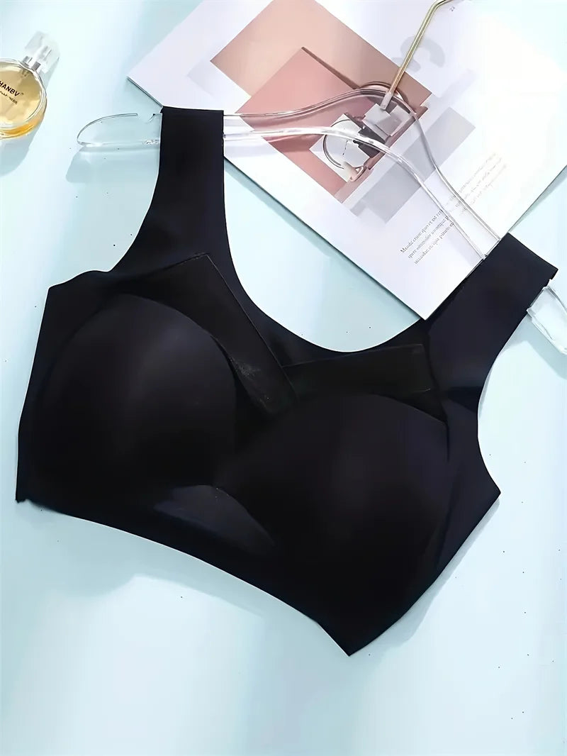 2-in-1 Seamless Wireless Sports Bra – Breathable Push-Up Tank for Running, Workout & Everyday Comfort Style Heaven
