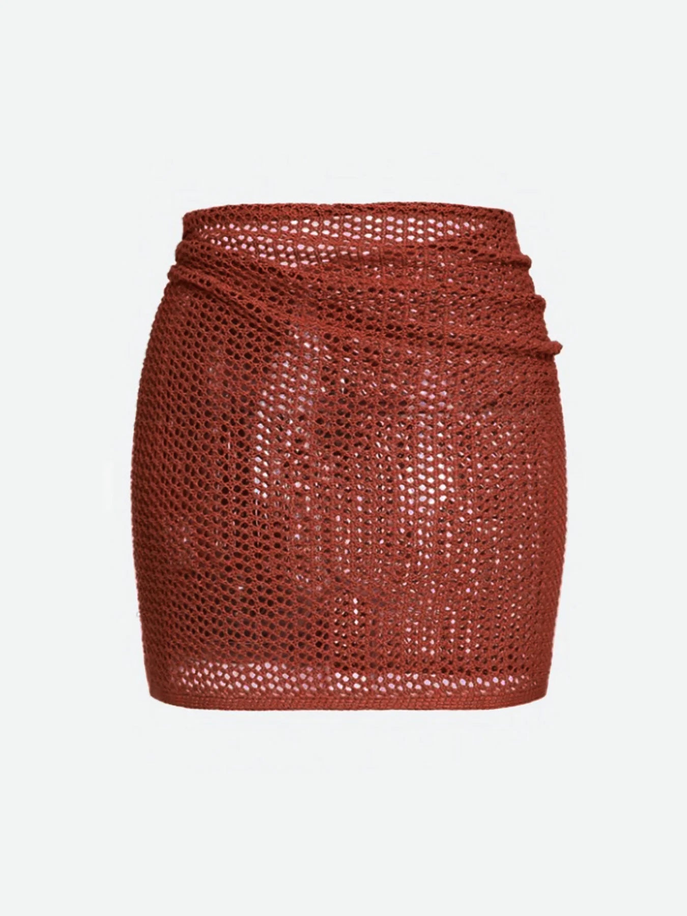 Women’s Knitted Short Skirt with Hollow Straps and Slit – Sexy Beach Cover-Up Shirt for Summer Style Heaven