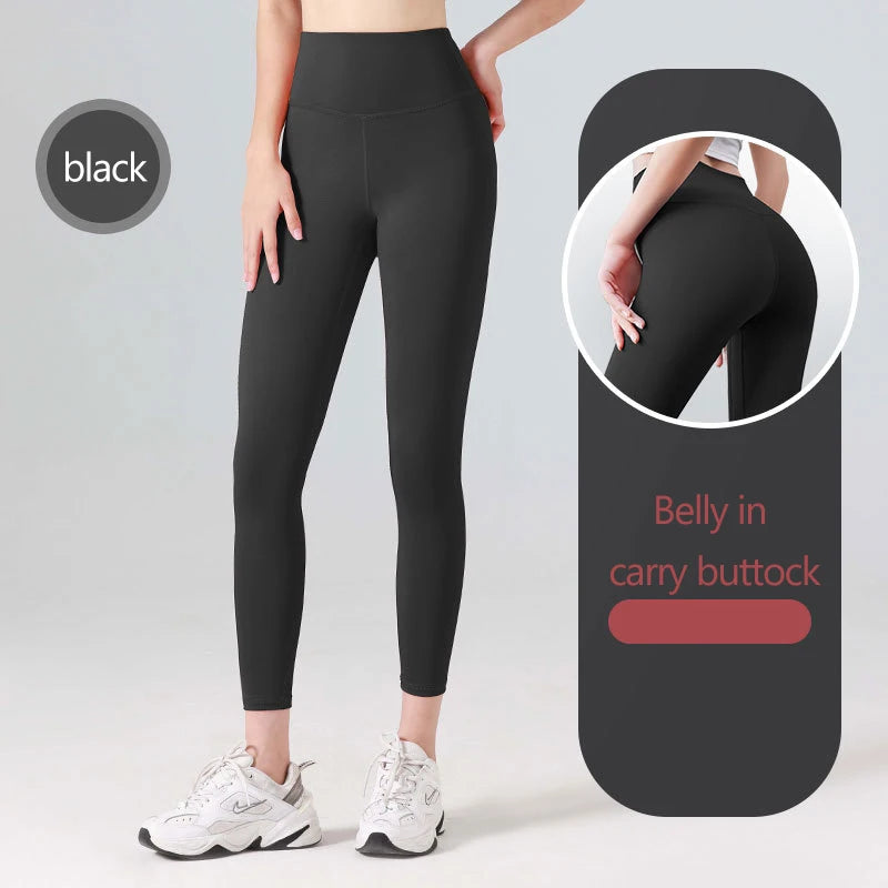 Ribbed High-Waisted Yoga Pants – Seamless Fitness Leggings for Women – Tummy Control Running & Training Tights Style Heaven