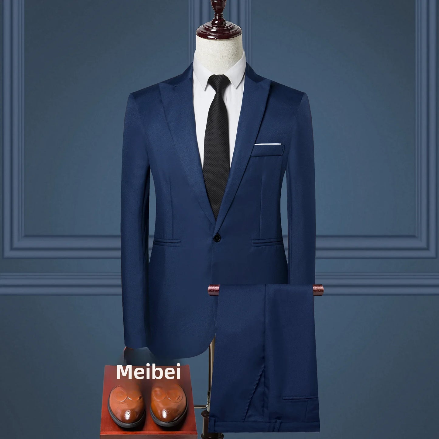 Men’s Korean-Style Slim Fit Business Suit – 2-Piece Professional Tuxedo Set - Style Heaven