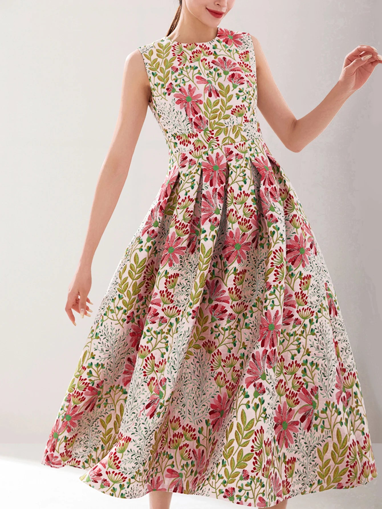 Women’s Summer Vintage Maxi Dress – Elegant Boho Floral Sleeveless Party Dress Style Heaven