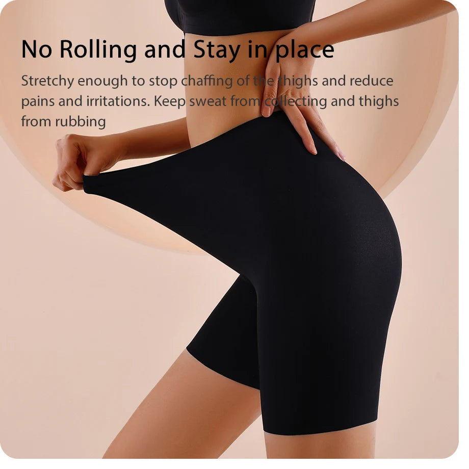 Seamless High-Waist Tummy Control Shorts – Ice Silk Hip-Lift Boyshorts Style Heaven