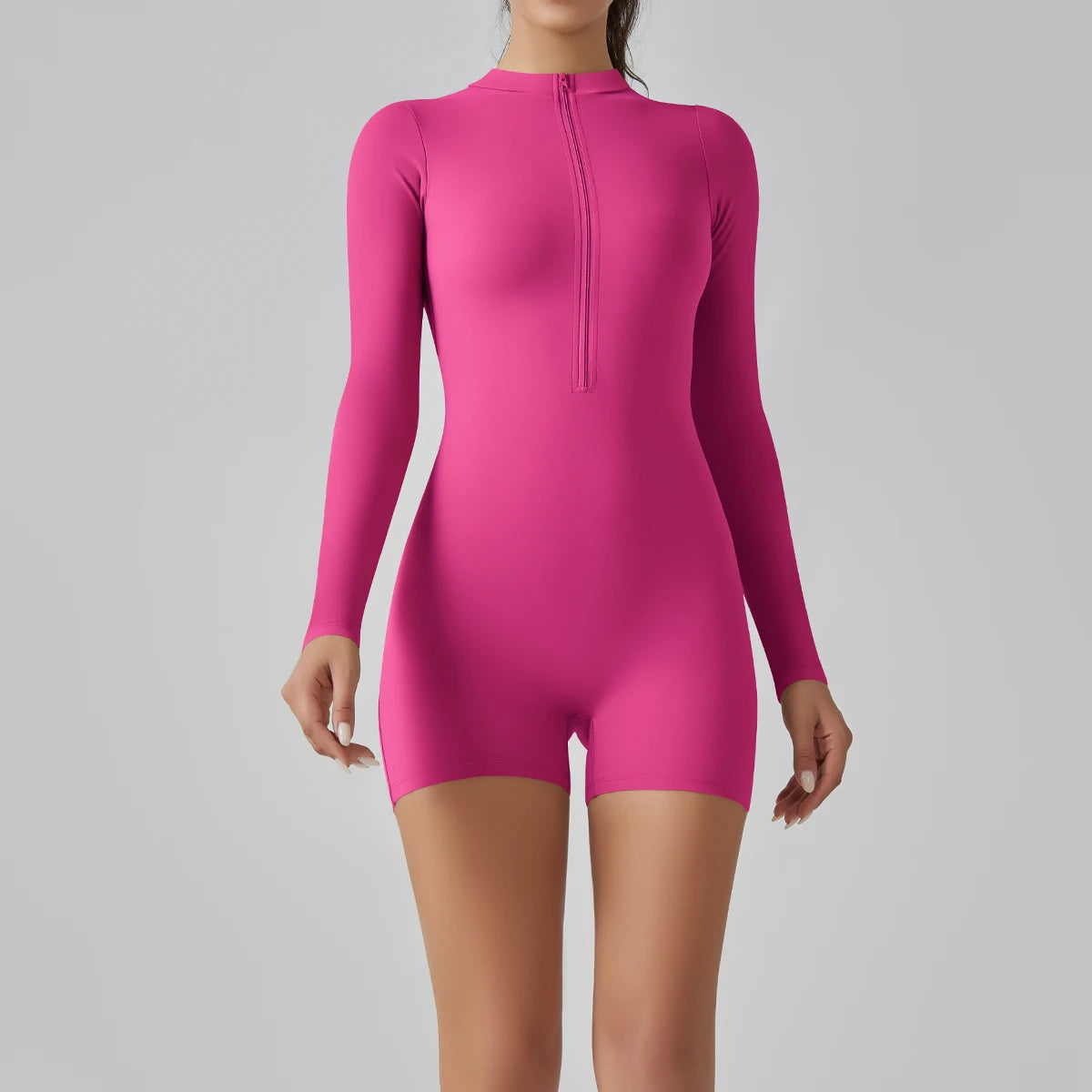 Women’s Zipper Tracksuit Jumpsuit – High Waist Yoga & Fitness Bodysuit Set Style Heaven