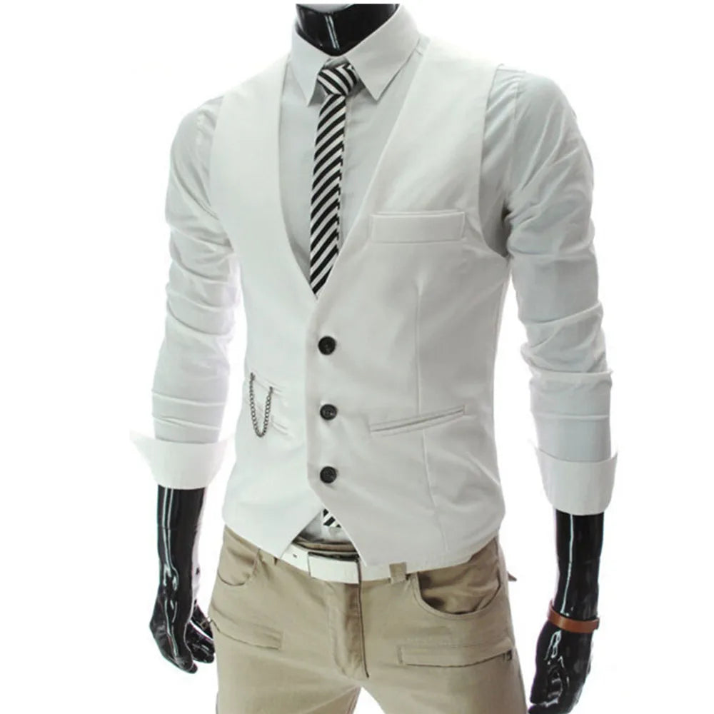 Men’s Slim Fit Dress Vest – Casual & Formal Sleeveless Business Waistcoat (Up to 7XL) Style Heaven