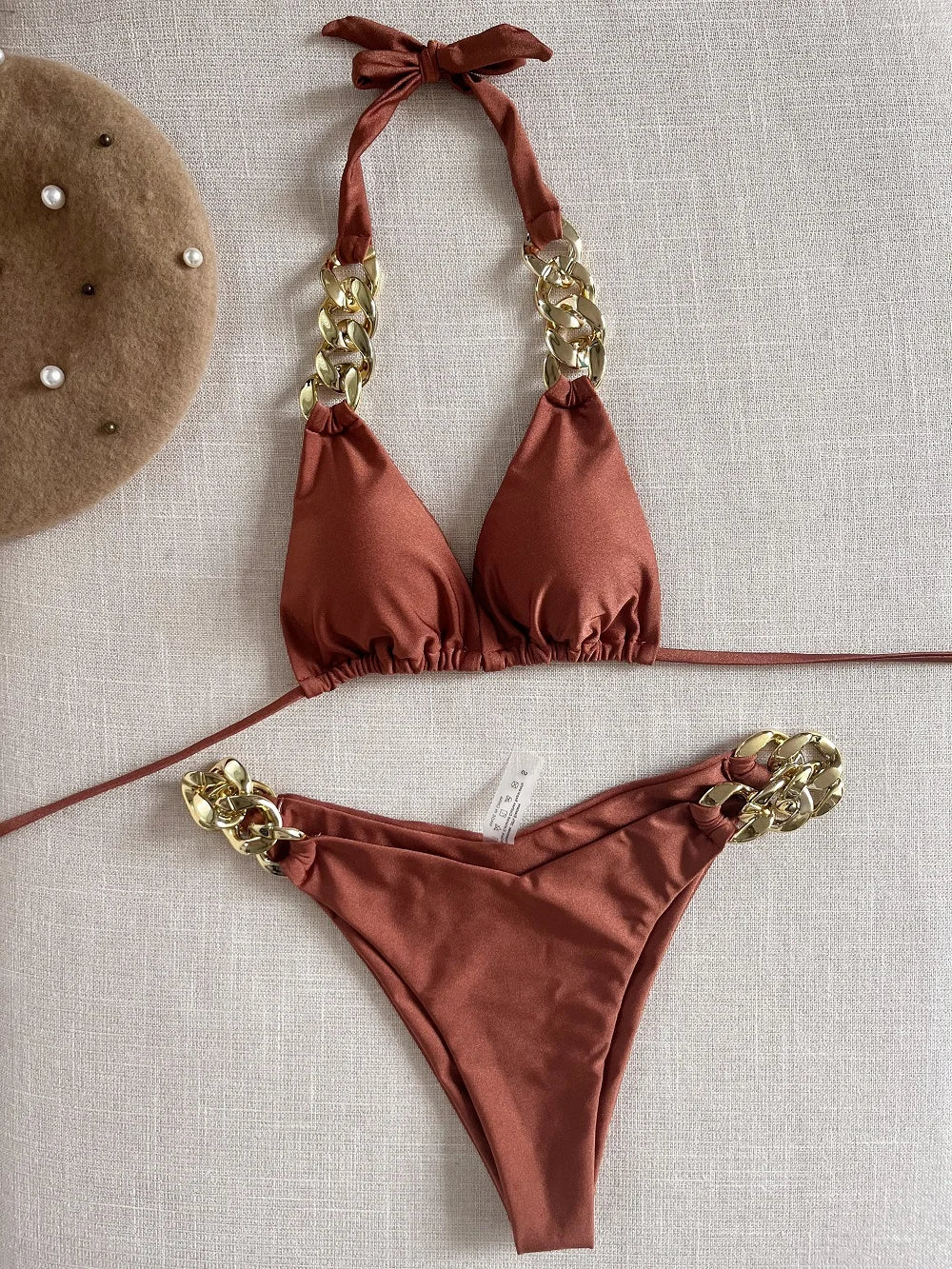 2023 Brazilian Triangle Bikini Set – Sexy Halter Push-Up Swimsuit Style Heaven