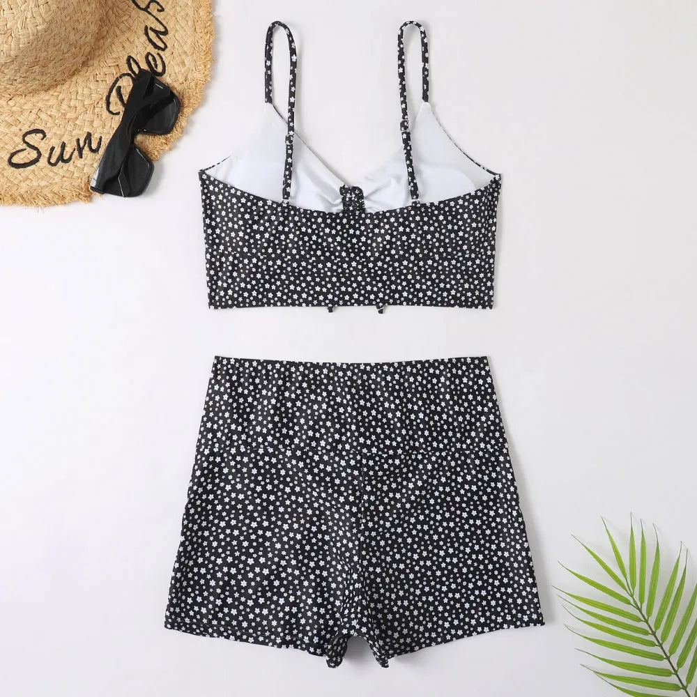 High Waist Floral Push-Up Bikini Swimsuit – 2025 Women’s Print Swimwear Set - Style Heaven