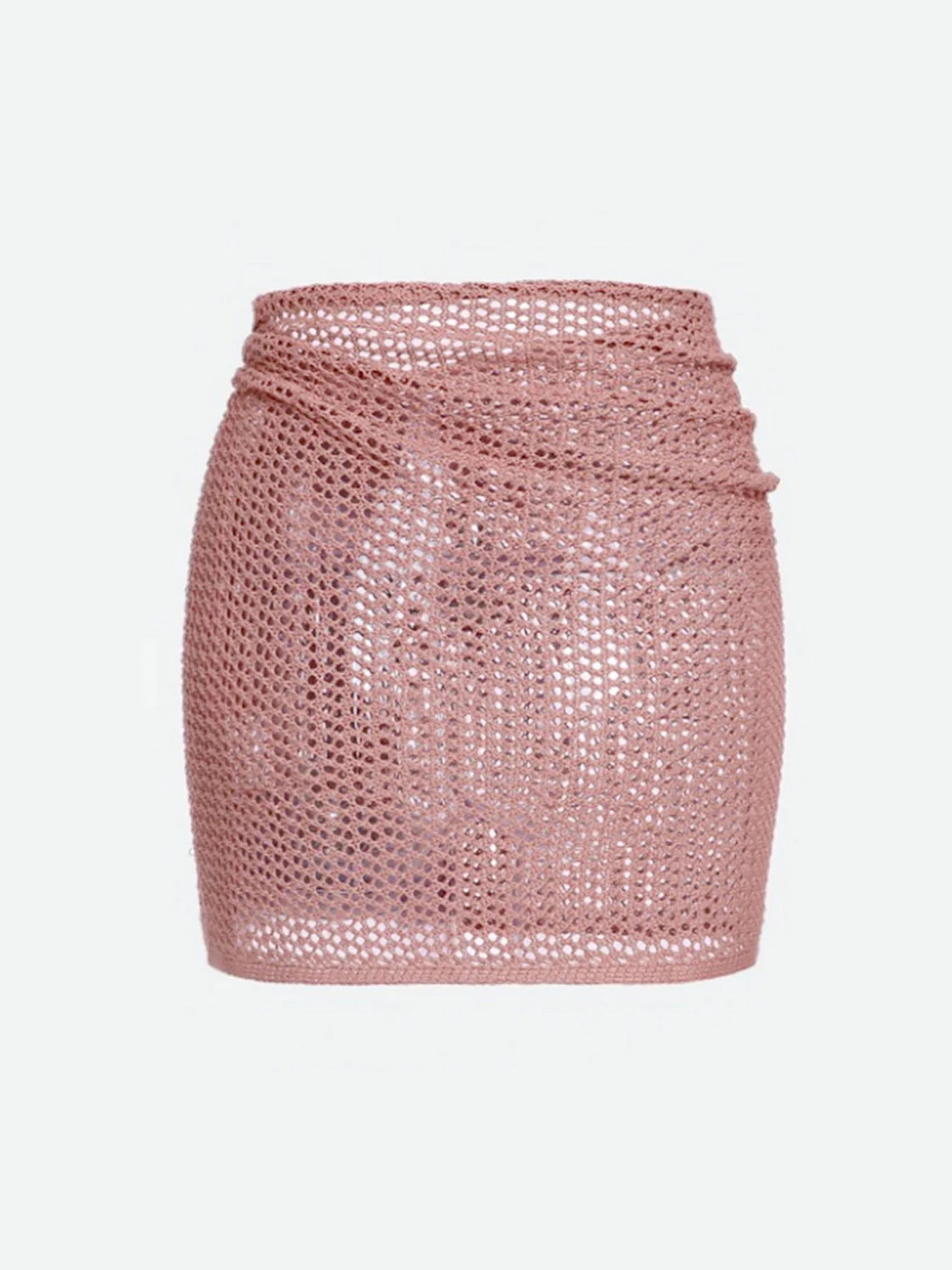 Women’s Knitted Short Skirt with Hollow Straps and Slit – Sexy Beach Cover-Up Shirt for Summer Style Heaven