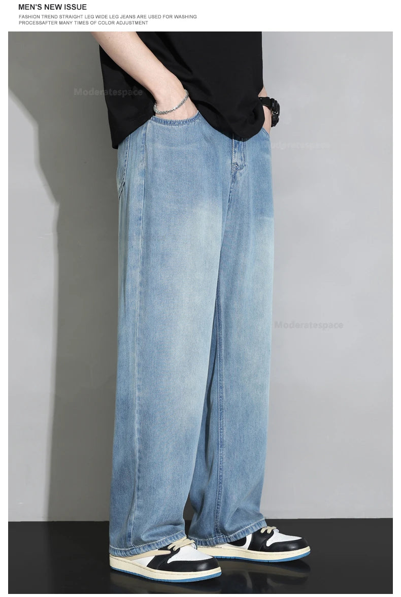 2025 Men’s Soft Baggy Vintage Jeans – Spring/Summer Streetwear Denim Style Heaven