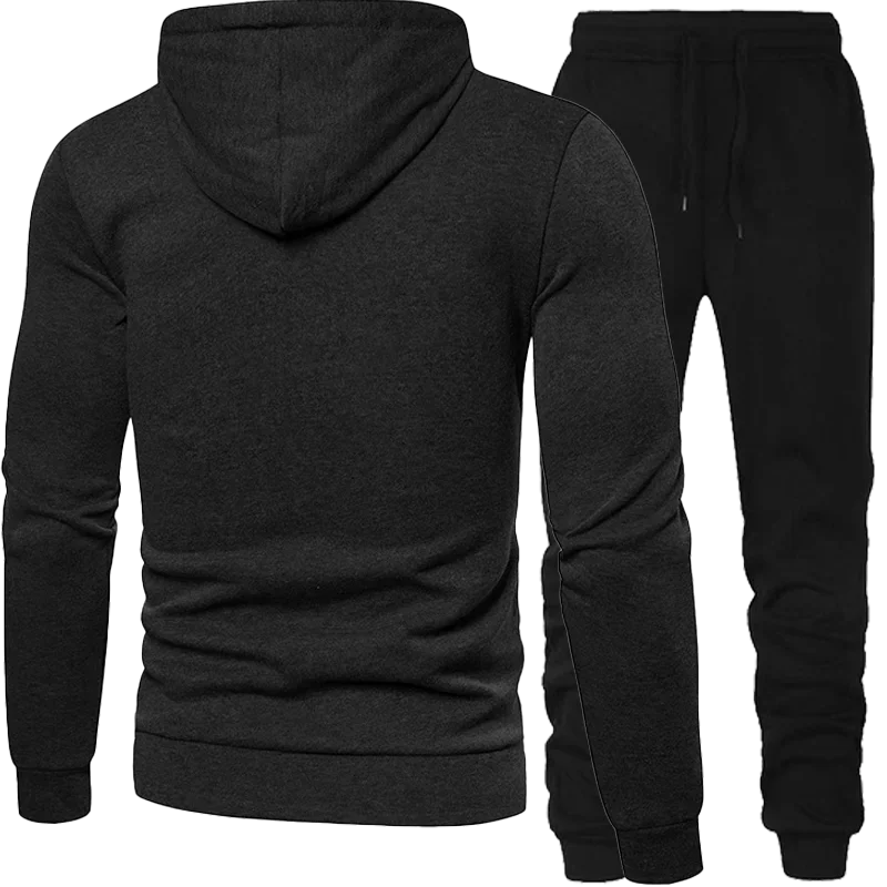 Men’s Spotted Sweatshirt Suit – Hoodie & Pants | Winter Two-Piece Fashion Tracksuit Style Heaven