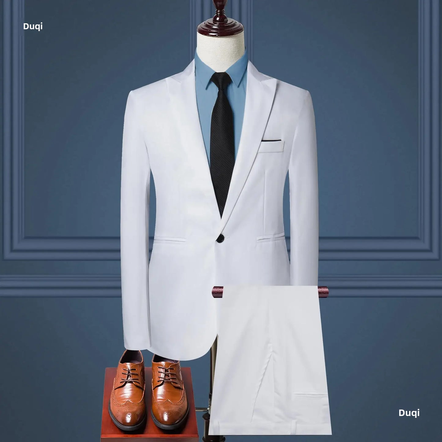 Men’s Korean-Style Slim Fit Business Suit – 2-Piece Professional Tuxedo Set - Style Heaven