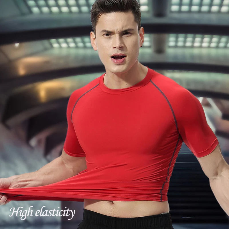 Anime 3D Printed Men's Compression Set – Short Sleeve Gym Top & Workout Shorts | Quick-Dry Athletic Rash Guard Style Heaven