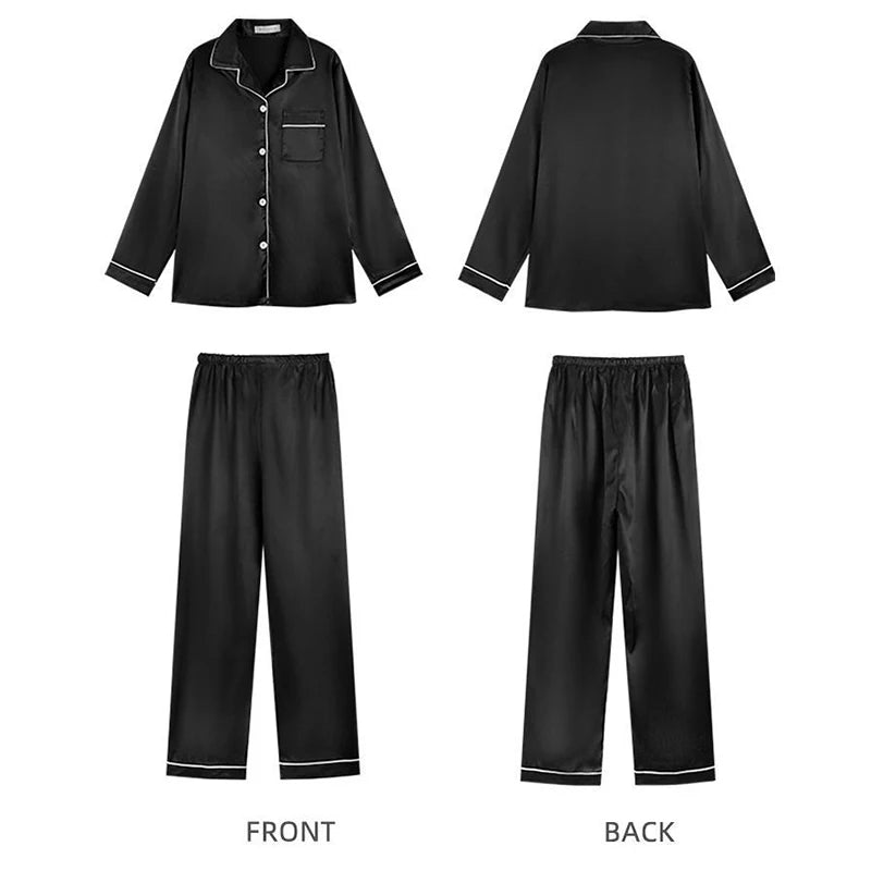 Women’s Sexy Silk Pajama Set – Long-Sleeve Cardigan & Ice Silk Sleepwear Style Heaven