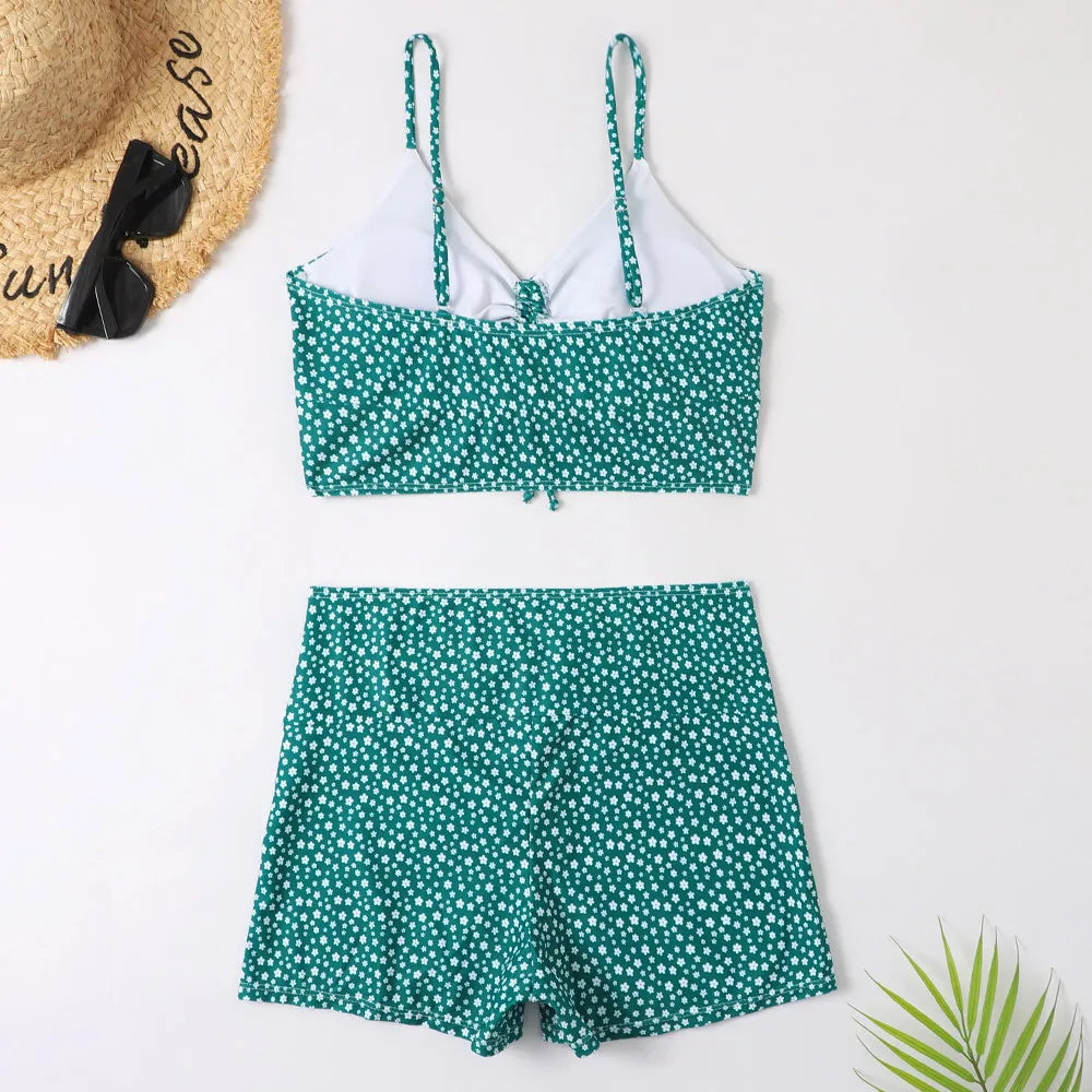 High Waist Floral Push-Up Bikini Swimsuit – 2025 Women’s Print Swimwear Set - Style Heaven