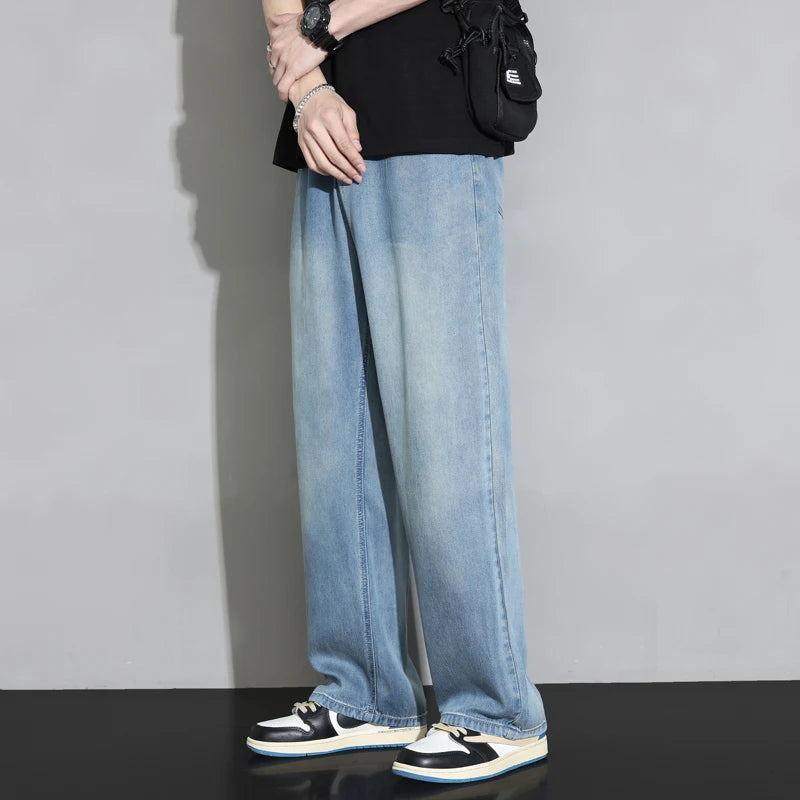 2025 Men’s Soft Baggy Vintage Jeans – Spring/Summer Streetwear Denim Style Heaven
