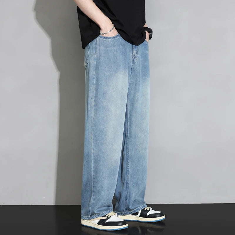 2025 Men’s Soft Baggy Vintage Jeans – Spring/Summer Streetwear Denim Style Heaven