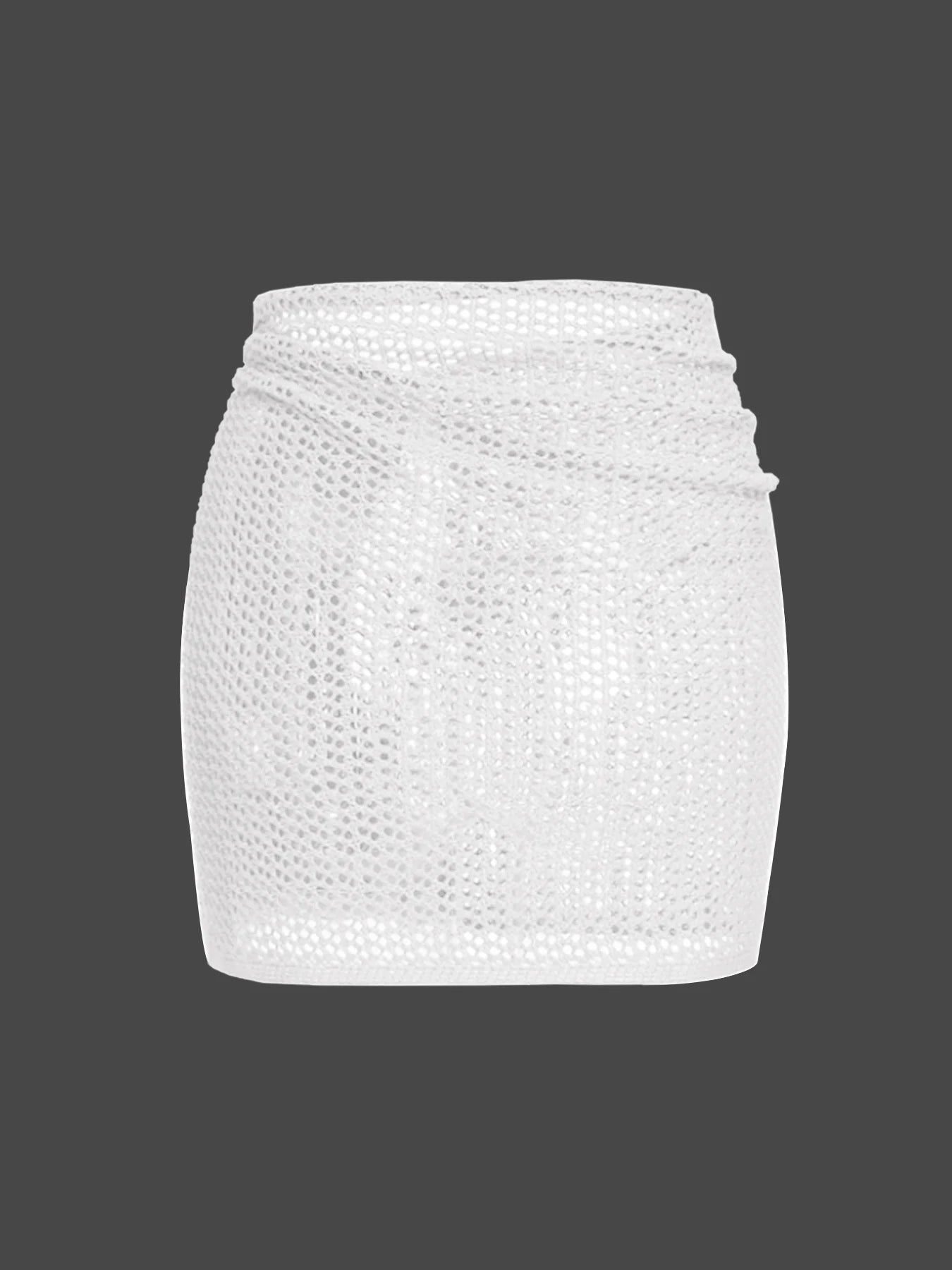 Women’s Knitted Short Skirt with Hollow Straps and Slit – Sexy Beach Cover-Up Shirt for Summer Style Heaven