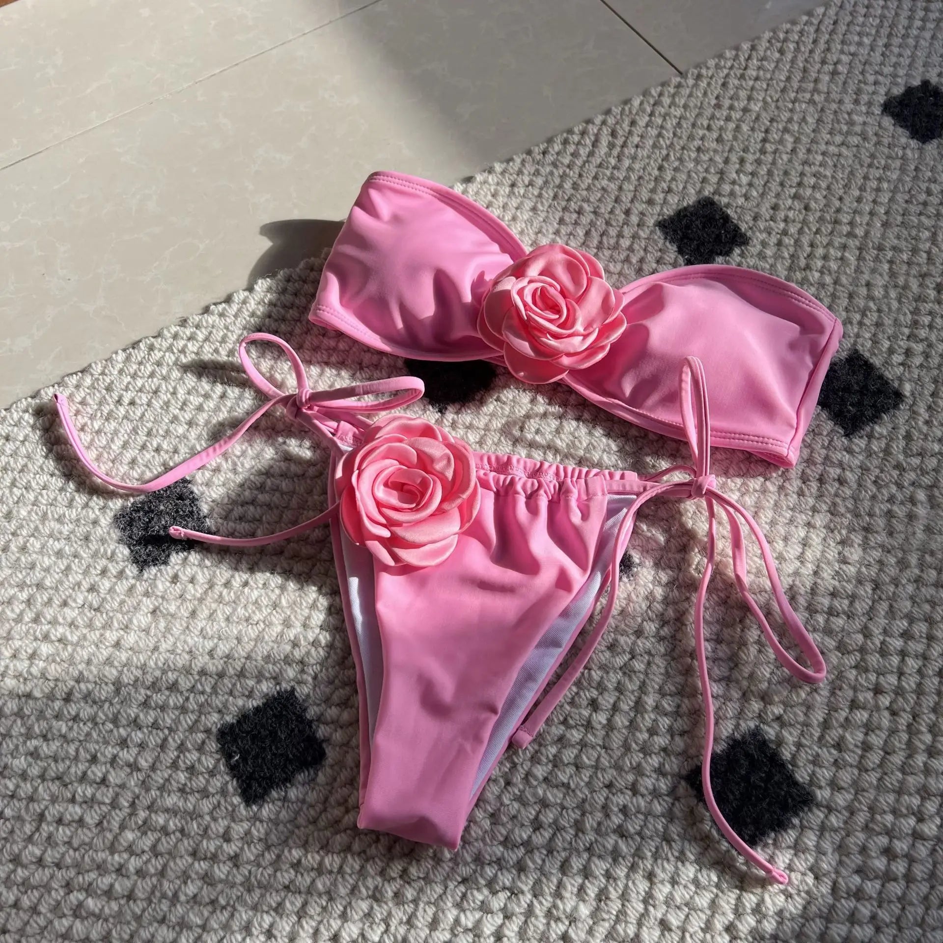 2024 Summer Women Strapless Brazilian Thong Bikini – Two-Piece Bathing Suit for Beachwear Style Heaven
