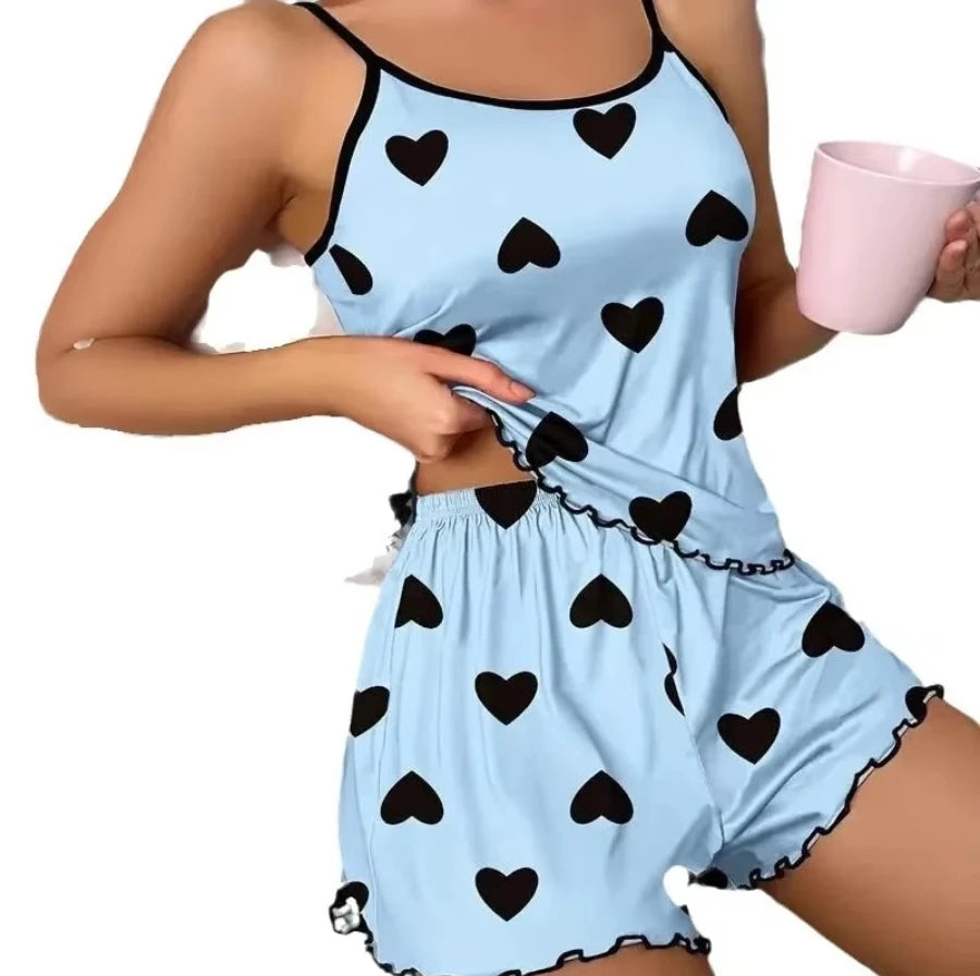 Elegant Satin Striped Pajama Set – Plus Size Button-Up Lounge Wear Style Heaven
