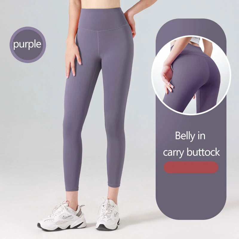 Ribbed High-Waisted Yoga Pants – Seamless Fitness Leggings for Women – Tummy Control Running & Training Tights Style Heaven